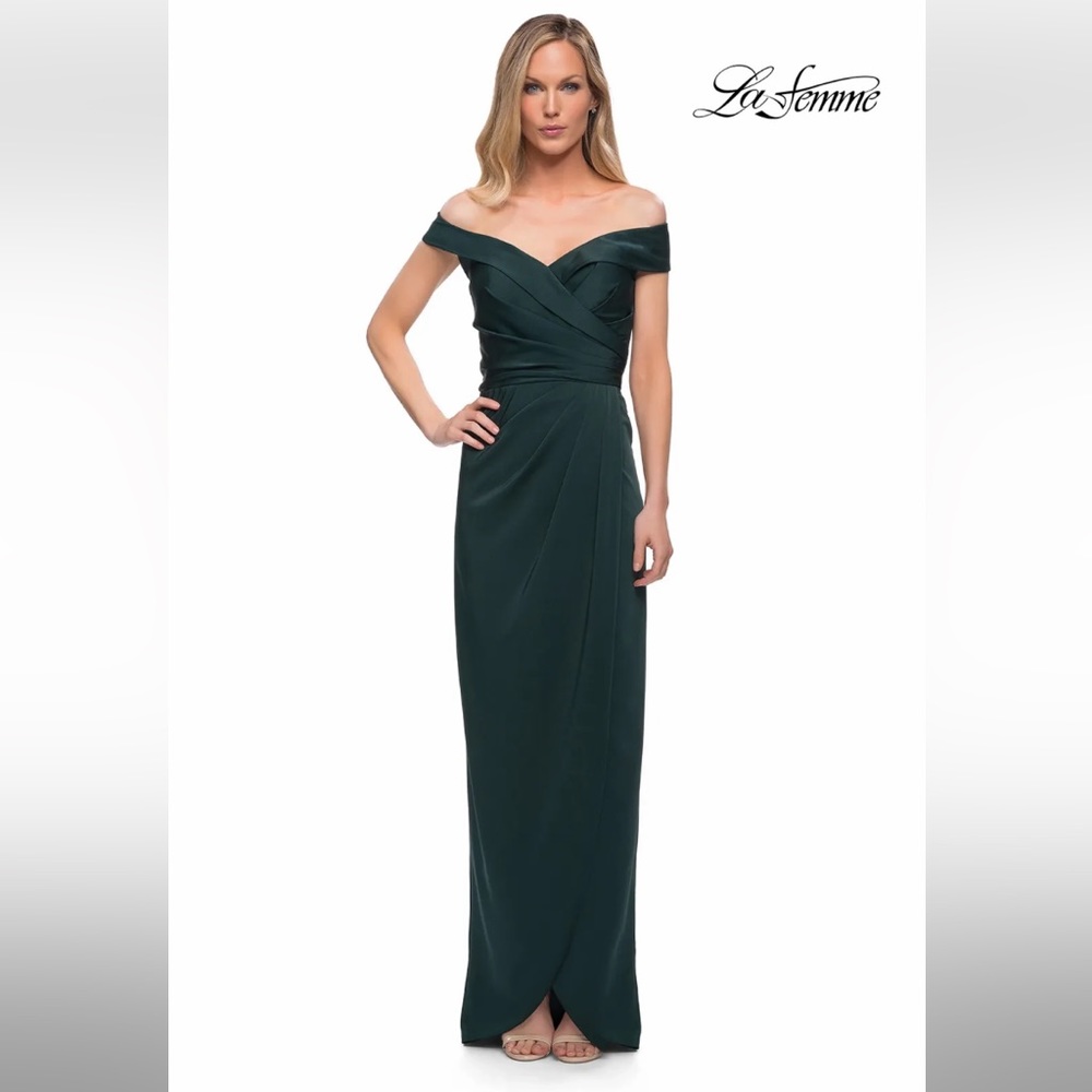 New Emerald Green LA FEMME Dress 25206